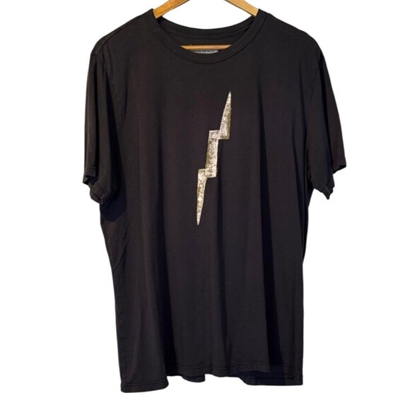Imogene And Willie Black Lightning Bolt Cotton Tee XL T-Shirt Casual Unisex - Picture 1 of 6